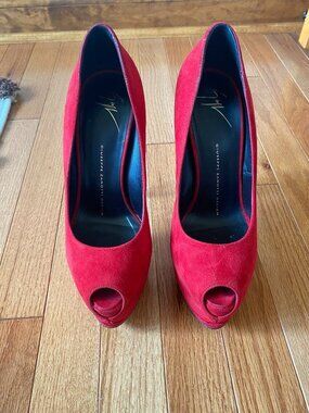 Giuseppe Zanotti High Heel Platform Shoes Red